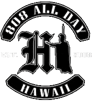 Official808ALLDAY hi hawaii 2008 maui Sticker