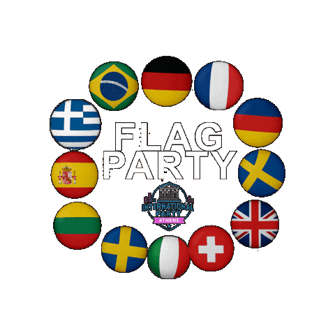Party Flag Sticker by Internationallifeathens