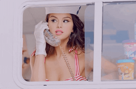 Selena Gomez Wink GIF