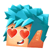 BoomLand heart eyes boomland hunters on chain Sticker