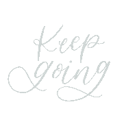 Calligraphy Keep Going Sticker by Green Country Creative