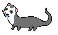 Drool Ferret Sticker by EmzoticOfficial