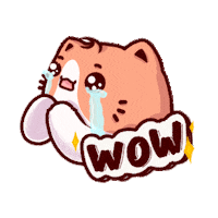 budjifriends wow cats crying impressed Sticker