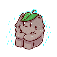 budjifriends cats rain toto totoro Sticker