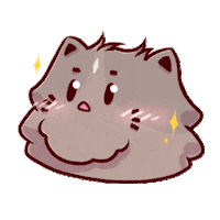 budjifriends cats sparkle blush impressed Sticker