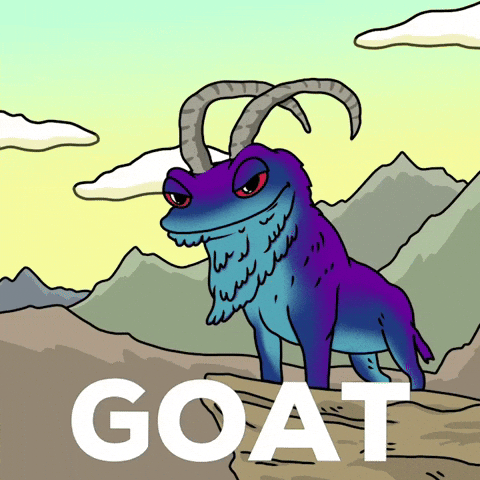 Greatest Of All Time Goat GIF by Snek