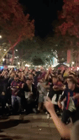 Barcelona Fans Celebrate League Title