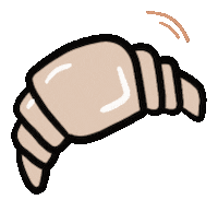 Croissant France Sticker by Megan McKean