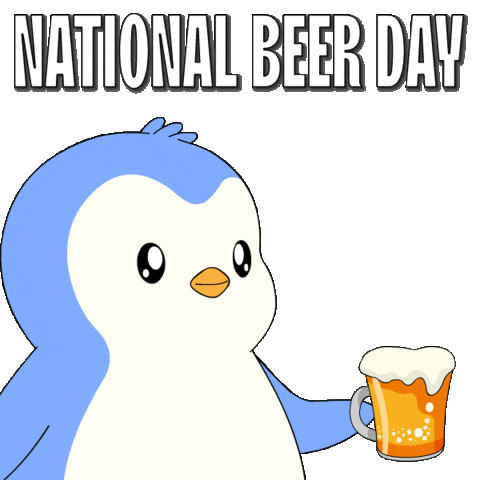 Beer Cheers Sticker by Pudgy Penguins