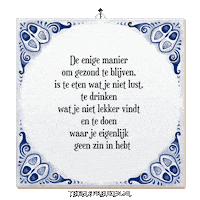 Discipline Gezond Sticker by Tegelspreuken.nl