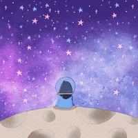 wendzkiee space stars chill moon GIF