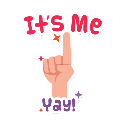 Selembung yeah yay point hand Sticker