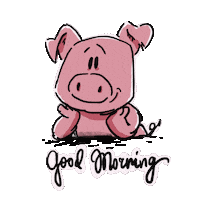 blackbird_school good morning morning pig piggy Sticker