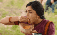 Mrunal Thakur Eating GIF
