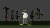 Telletec horror spooky scarecrow lowpoly GIF