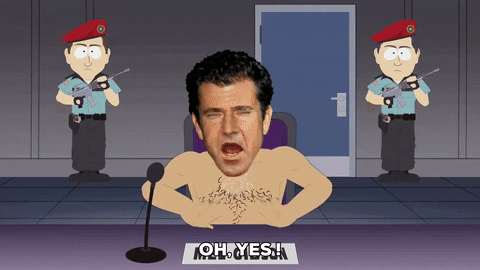 mel gibson microphone GIF by South Park 