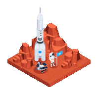 Elon Musk Space Sticker by Mr Urbina