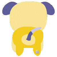PomPomFraldas dog pompom pom pom cachorrinho Sticker