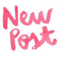 New Post Watercolor Sticker