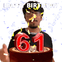 Happy 61 Sticker
