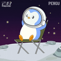 To The Moon Space GIF by Pudgy Penguins
