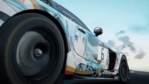 luisrojasmx giphygifmaker car racing miku GIF