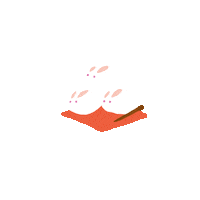 Hippoliao japan rabbit desserts bun Sticker