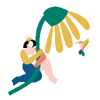 Woman Hummingbird Sticker