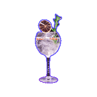TheGinAddict festival cocktail glass gin Sticker