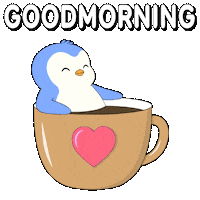 Good Morning Coffee Sticker by Pudgy Penguins