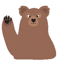 Wave Waving Bear Sticker by BEARPAW