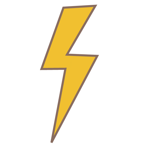 Lightning Bolt Cartoon Sticker by Rob Jelinski Studios