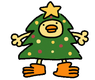 Happy Christmas Tree Sticker by ぴょろりんちょ（ひよこ人間ぴよ）