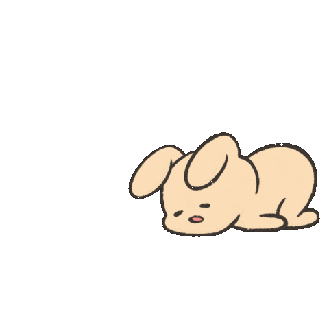 Kakikichan giphyupload bunny lazy 兔 Sticker