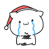 sad white cat Sticker by Aminal Stickers