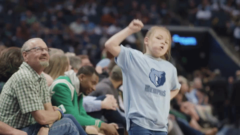 excited girl GIF by Memphis Grizzlies 