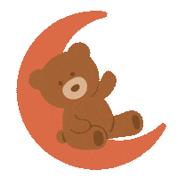 Feels Teddy Bear Sticker by Saddle Cafe