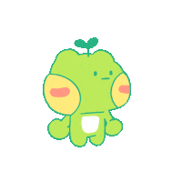 Lets Go Frog Sticker by poggu the froggu