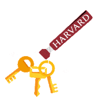 keys move in Sticker by Harvard University