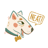 Dog Good Job Sticker by Alex Gold Art