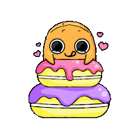 Lets Eat Donuts Sticker by Sad Nuggie