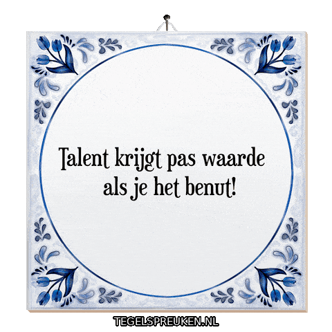 Humor Talent Sticker by Tegelspreuken.nl