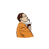 Iced Coffee Drinking Sticker by H Mart
