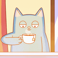 Cat Drinking GIF