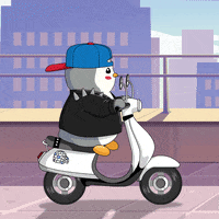 The Weekend Bike GIF by Pudgy Penguins
