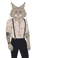 Cat Richard Sticker by LaQ