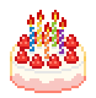 Happy Birthday Pixel Sticker