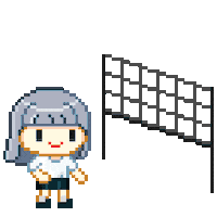 Pixel Volleyball Sticker