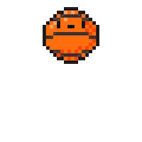 Pixel Basketball Sticker
