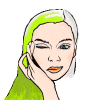 Blue Eyes Girl Sticker